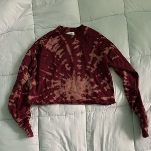 Tie dye cropped sweatshirt